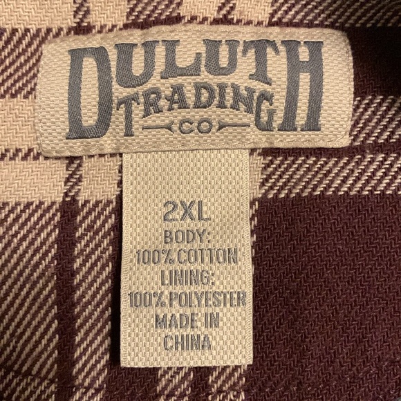Duluth Trading Men's Flapjack Fleece-lined Relaxed Fit Shirt Jacket Burgundy 2XL - Picture 8 of 12